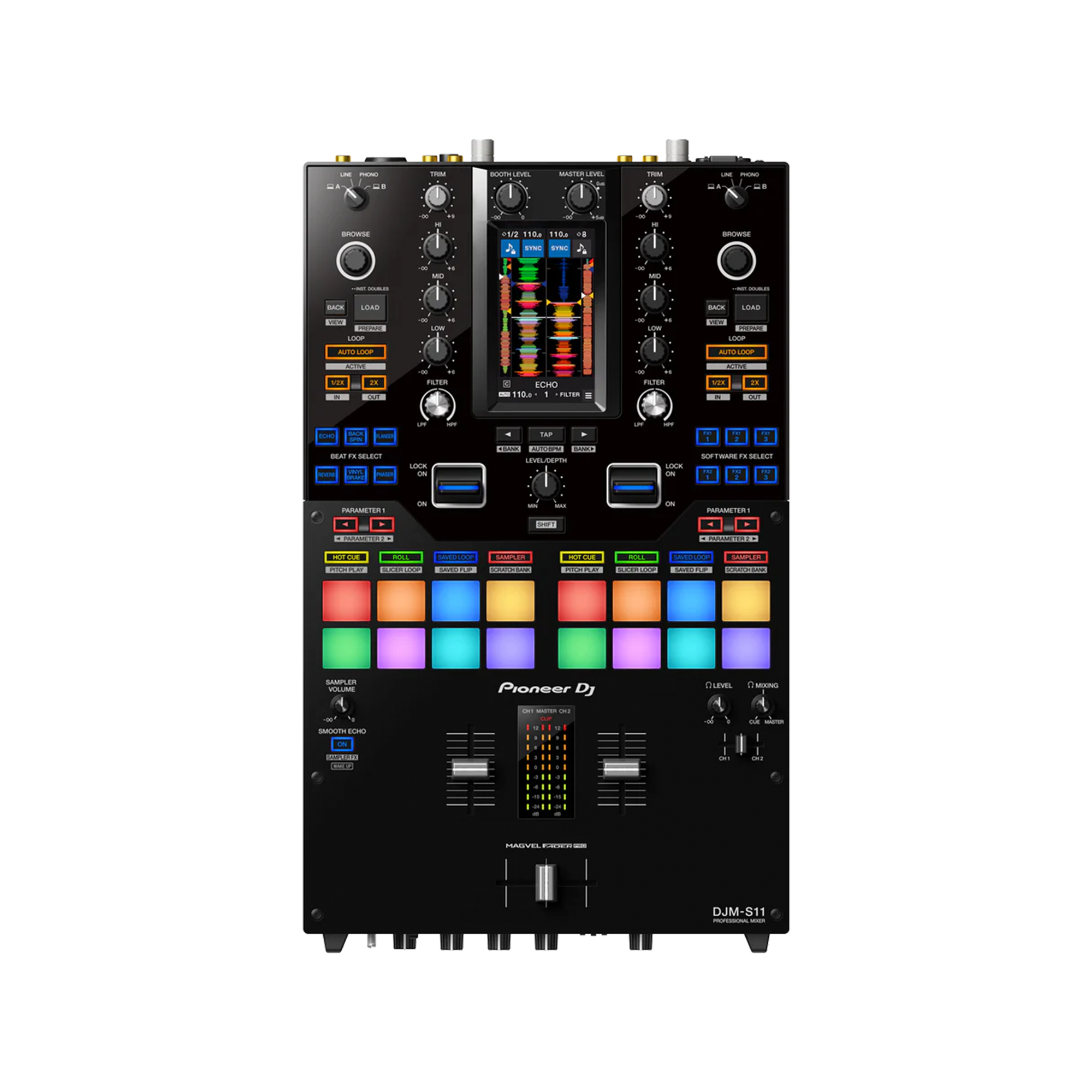 Rent the Pioneer DJ DJM‑S11 mixer for scratch and performance DJ setups — Gear Club Direct.