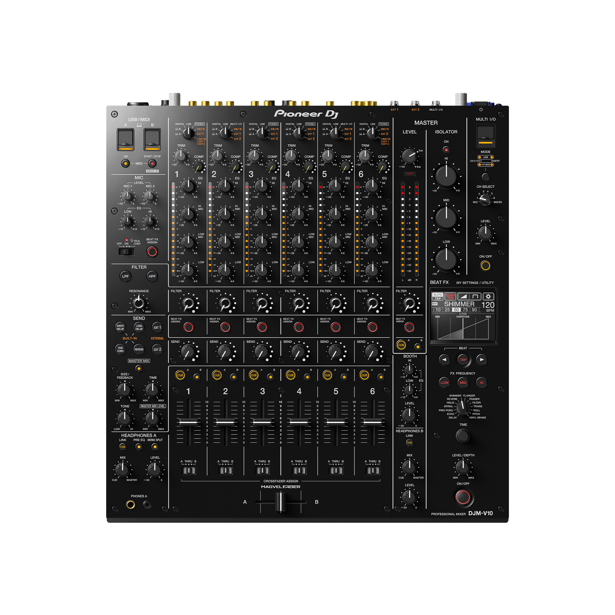 Rent the Pioneer DJ DJM‑V10 mixer for high-performance DJ setups — Gear Club Direct.