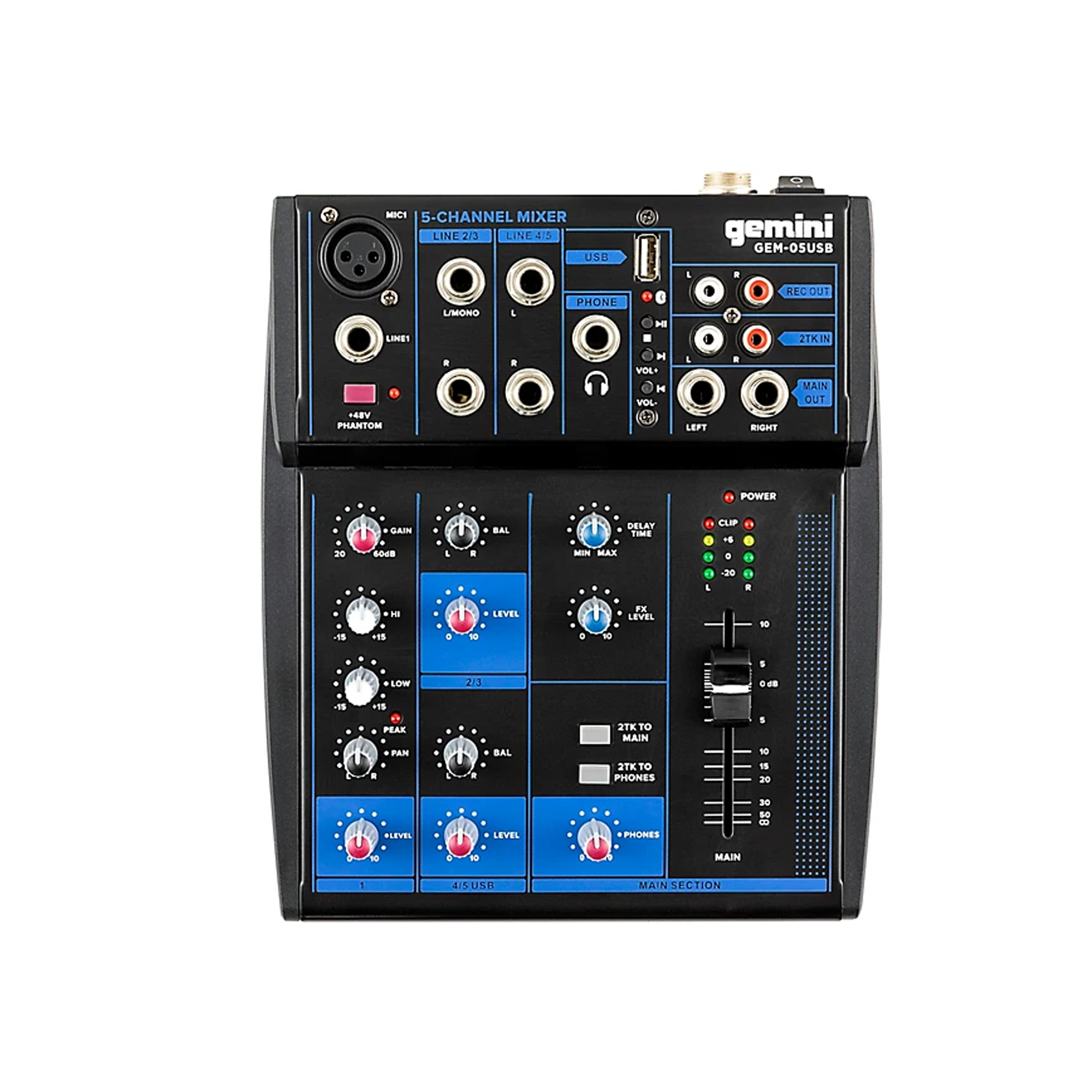 Rent the Gemini GEM-05USB mixer for compact DJ performances — Gear Club Direct.