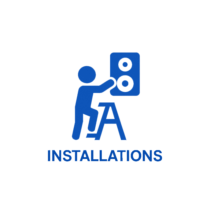 Professional audio and lighting installations at Gear Club Direct store