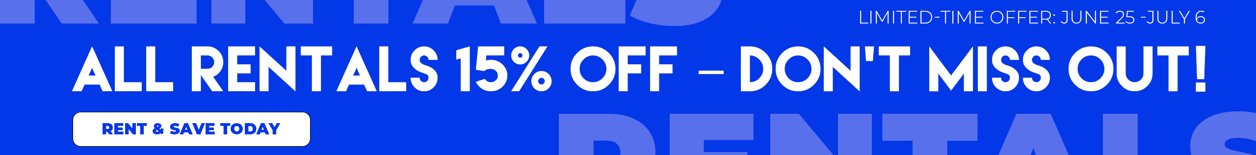 Rentals 15% off, Chicago Illimois