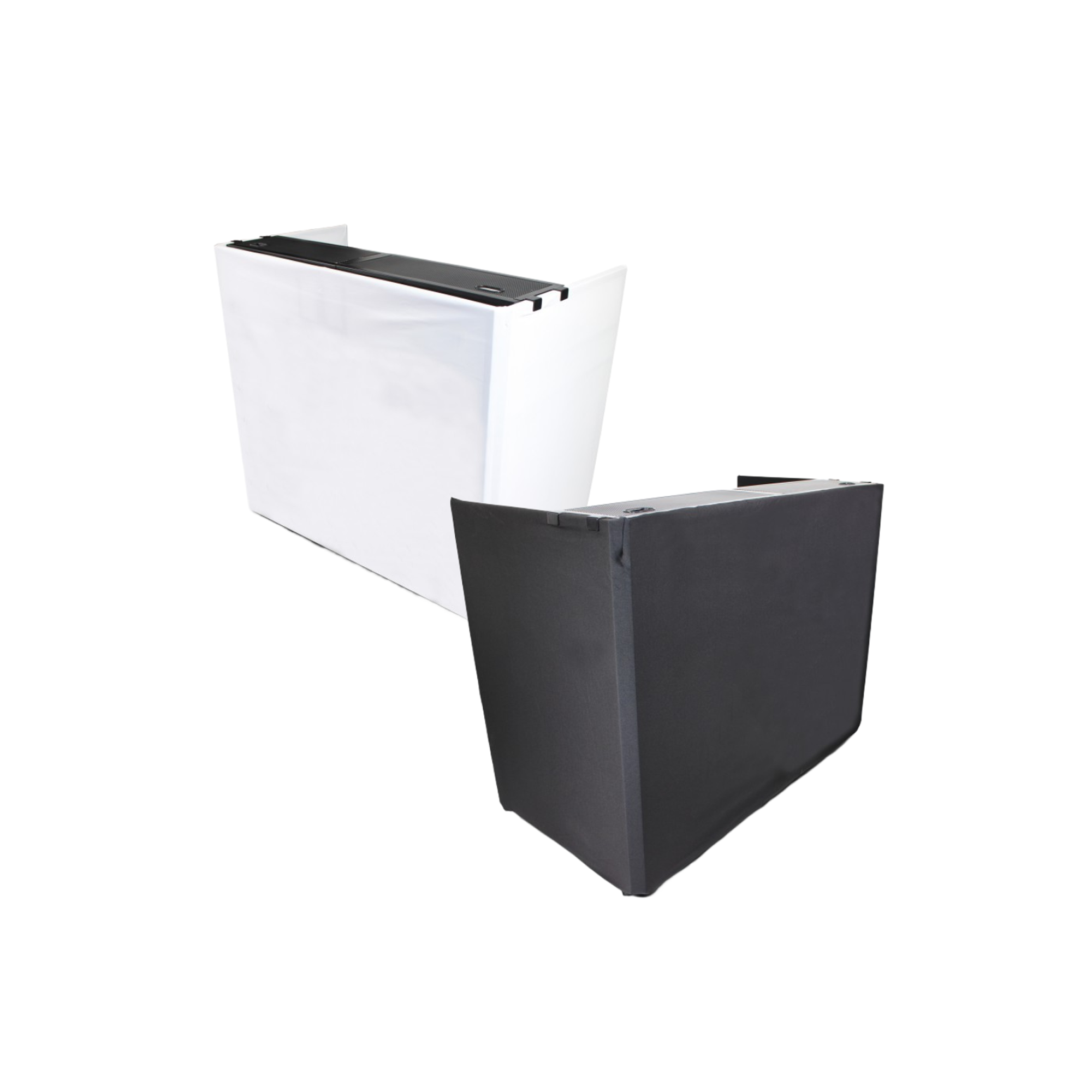 The ProX XF-Mesa offers a professional DJ booth and table design, ideal for mobile DJs and event setups.