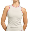 Lija Love All Varsity Tank Top - Vapor Grey/Fuchsia Multi