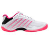 K Swiss Hypercourt Express 3 Womens Tennis Shoe - White/Lava/Shocking Pink