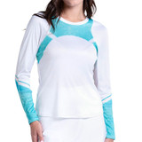 Lucky in Love Making Waves Sun Beat Long Sleeve Top - White