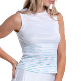 Lucky in Love Making Waves Rising Tides Tank Top - White