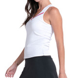 Lucky in Love Glow Set Stripe Tank Top - White