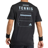 adidas Tennis Graphic Tee Shirt - Black
