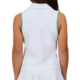Sofibella Alpine Whites Girls Sleeveless Polo - White