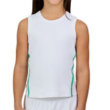 Sofibella Alpine Whites Girls Racerback Tank - White