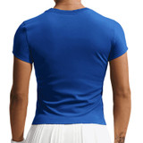 Nike Court Advantage Short Sleeve Top - Old Royal/White