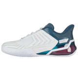 K Swiss Ultrashot 4 Mens Clay Tennis Shoe - White/Stargazer/Neon Blaze - 2