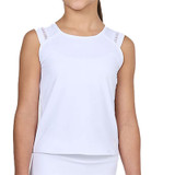 Sofibella Tres Blanc Girls Sleeveless Top - White - 2