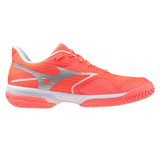 Mizuno Wave Exceed Court Womens Tennis Shoe - Striking Coral/White - 2