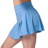 Lucky in Love Linen Nouveau Girls Elite Pleat Skirt - Periwinkle - 2