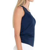 Lucky In Love Essentials Rib Tie Back Tank Top - Midnight - 2