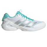 adidas Adizero Ubersonic 5 Womens Tennis Shoe - White/Silver Metallic/Mint