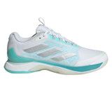 adidas Avacourt 2 Womens Tennis Shoe - White/Silver Metallic/Aqua