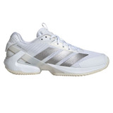 adidas Adizero Ubersonic 5 Womens Clay Tennis Shoe - White/Silver Metallic/White