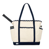 Ame and Lulu Scalloped Tennis Tote - Navy