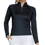 Tail Essentials Imelda 3/4 Zip Long Sleeve Top - Onyx