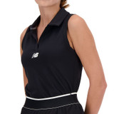 New Balance Collared Tournament Tank Top - Black