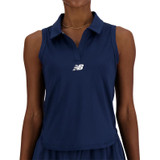New Balance Collared Tournament Tank Top - Navy