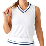 Boast V-Neck Tank Top - White