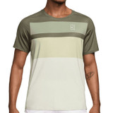 Nike Court Advantage Print Crew - Medium Olive/White