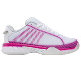 K Swiss x Lucky In Love Hypercourt Express 2 Womens Tennis Shoe - White/Mulberry/Silver
