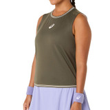 Asics Game Sleeveless Top - Dark Olive - 2