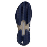 adidas Adizero Ubersonic 5 Mens Clay Tennis Shoe - White/Dark Blue/Silver Metallic