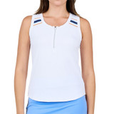 Sofibella Classic Currents Racerback Tank Top - White