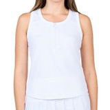 Sofibella White Lotus Racerback Tank Top - White