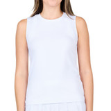 Sofibella White Lotus Sleeveless Tank Top - White