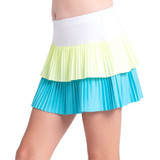Lucky in Love Essentials Girls Doubles Pleated Skirt - Parrot