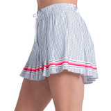 Lucky in Love Glow Set High Waist Stripe Skirt - Multi