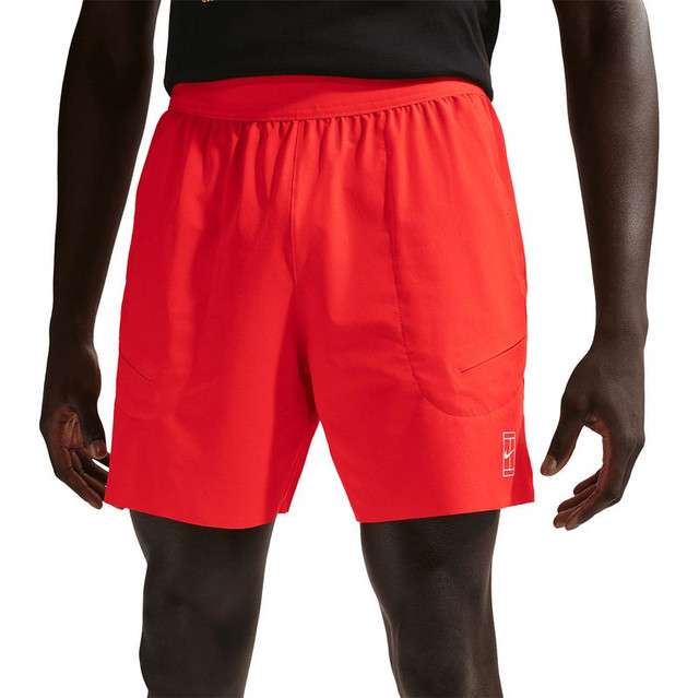 Nike Court 6 inch Advantage Short - Chile Red/White