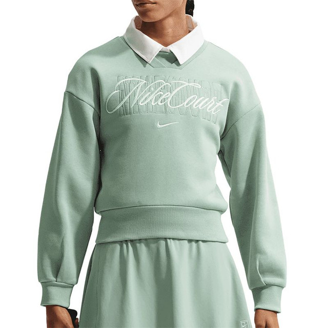 Nike Court Collection Fleece Crew - Steam Green/Barely Green