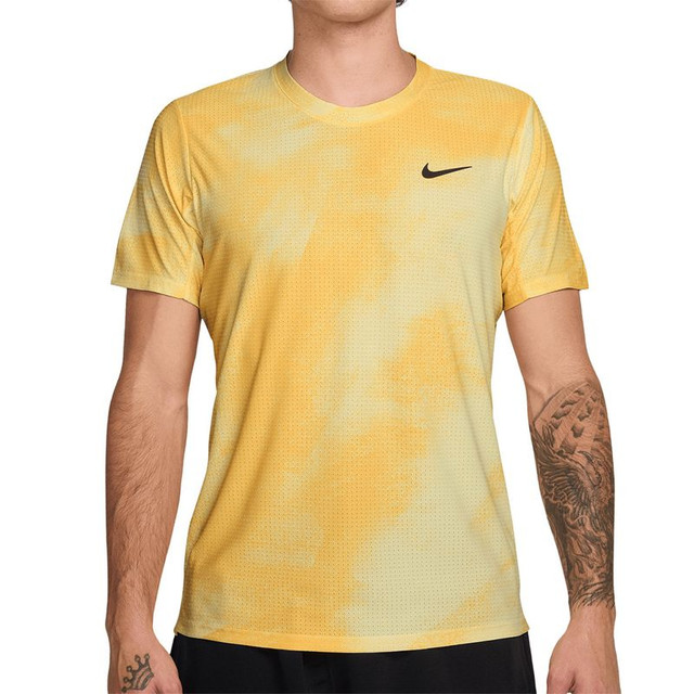 Nike Court Dri Fit Advantage Slam Crew - Alabaster/Topaz Gold/Black