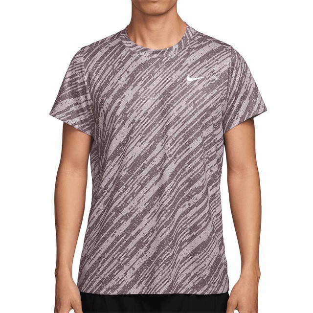 Nike Court Dri Fit Printed Victory Crew - Platinum Violet/White