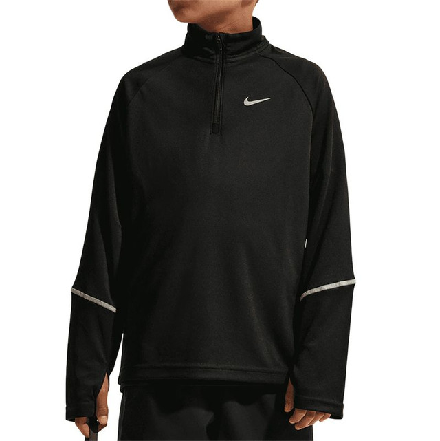 Nike Boys Miler Half Zip - Black/Reflective Silver