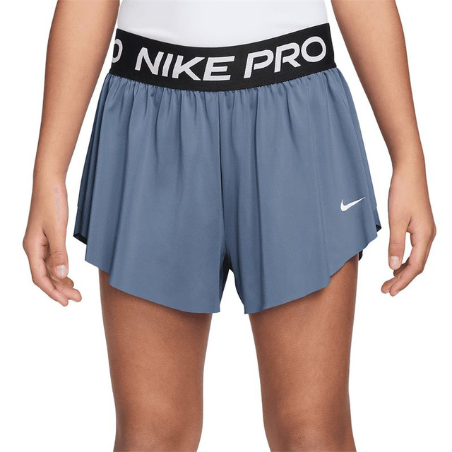 Nike Girls Pro Dri Fit Short - Work Blue/Black/White
