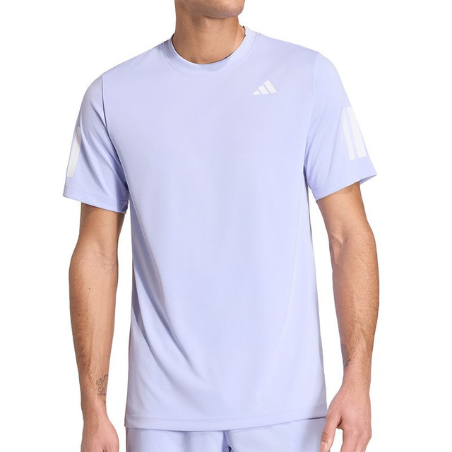 adidas Club 3 Stripe Tee Shirt - Violet Tone