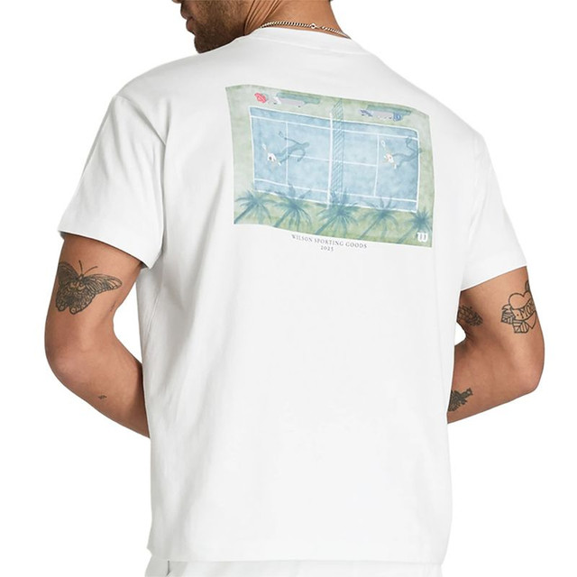 Wilson Classic Cotton Graphic Tee Shirt - Bright White
