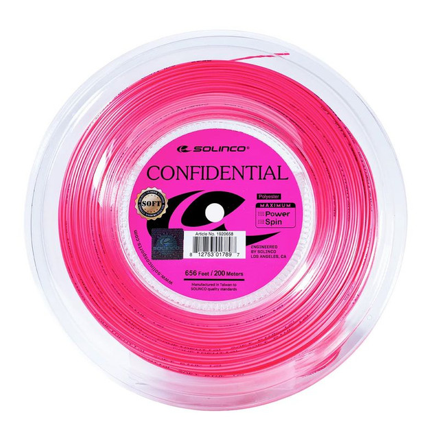Solinco Confidential Soft 16G Pink (656 ft.) Reel