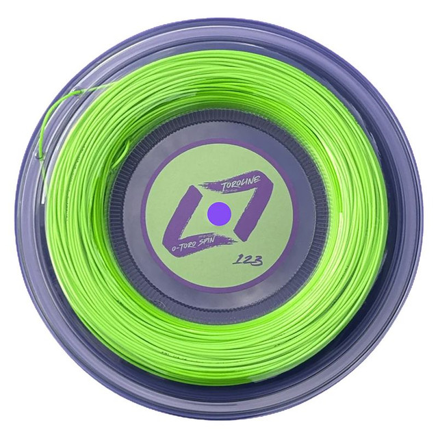 Toroline O-Toro Spin 17 (1.23mm) Tennis String Neon Green Mini Reel (330 ft.)