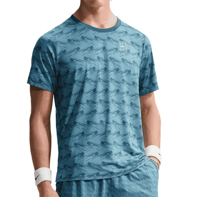 Nike Court Advantage Printed Crew - New Slate/White