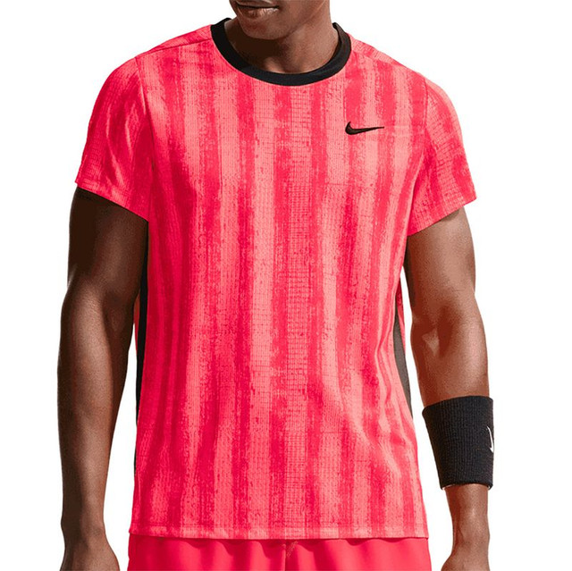 Nike Court Printed Victory Crew - Bright Crimson/Black