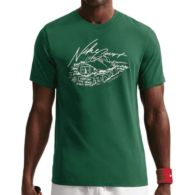 Nike Court Dri Fit London Tee Shirt - Gorge Green